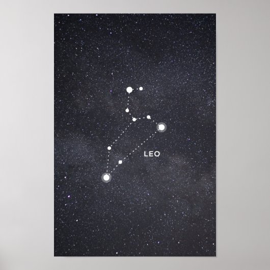 Leo Zodiac Constellation Poster (Vorne)