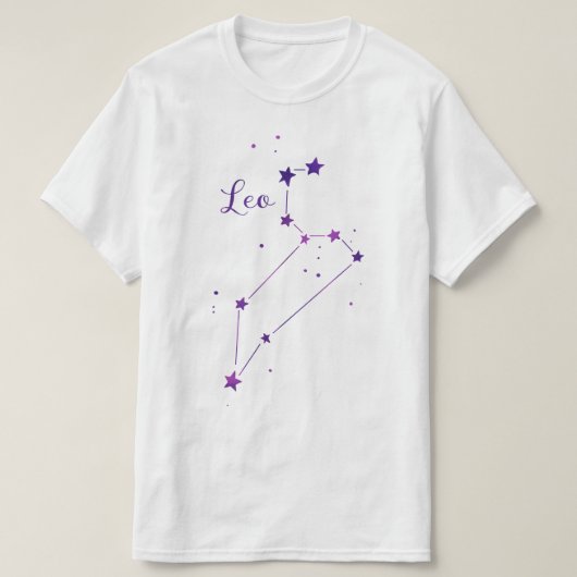 Leo Zodiac Constellation T - Shirt (Design vorne)