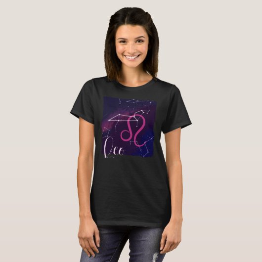 Leo Zodiac Constellation T-Shirt (Vorne ganz)
