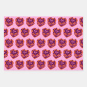 Leo Zodiac Coquette Herz Birthday Cake Geschenkpapier Set (Vorderseite)