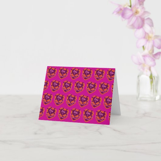 Leo Zodiac Coquette Herz Birthday Cake Karte (Orchidee)