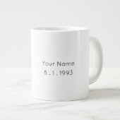 Leo Zodiac Custom Geburtstags-Tasse Jumbo-Tasse (Vorderseite Rechts)