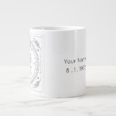 Leo Zodiac Custom Geburtstags-Tasse Jumbo-Tasse (Vorderseite)