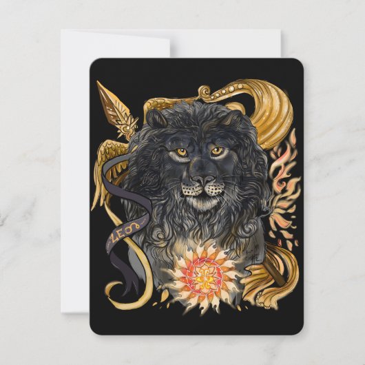 Leo Zodiac Einladung (Vorderseite)