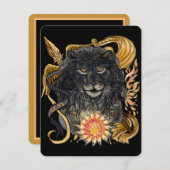 Leo Zodiac Einladung (Vorne/Hinten)