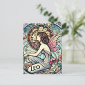 Leo Zodiac Fairy Astrologie Sign Fairies Postkarte (Stehend Vorderseite)