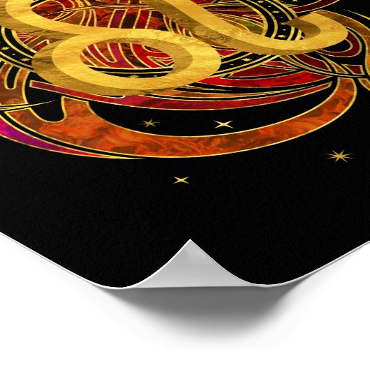 Leo Zodiac Fire-Element Poster (Ecke)