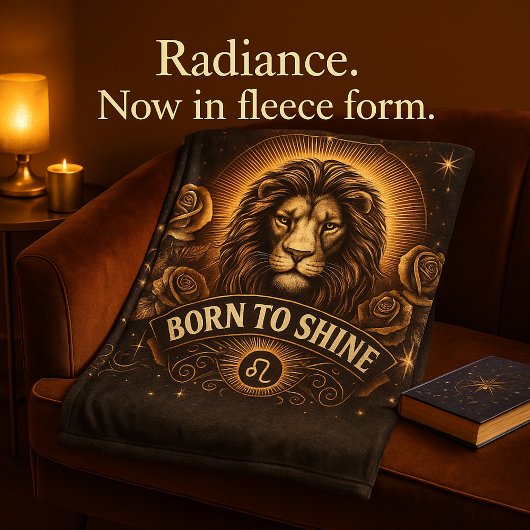 Leo Zodiac Fleece Blanket - Geboren zu Shine