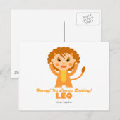 Leo Zodiac für Kinder Postkarte (Vorne/Hinten)