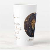 Leo zodiac Gold und schwarz Milchtasse (Vorderseite)
