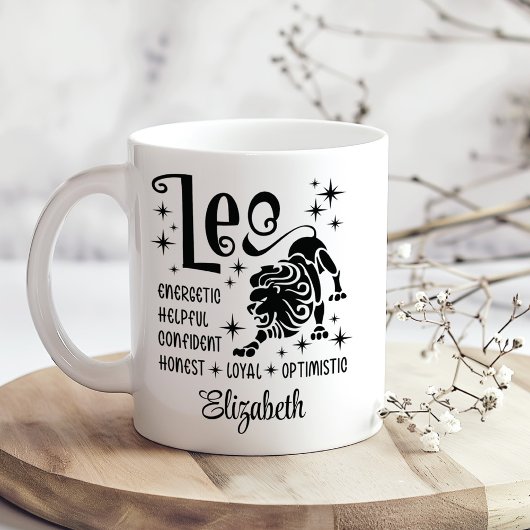 Leo Zodiac Horoscope Individuelle Name Kaffeetasse