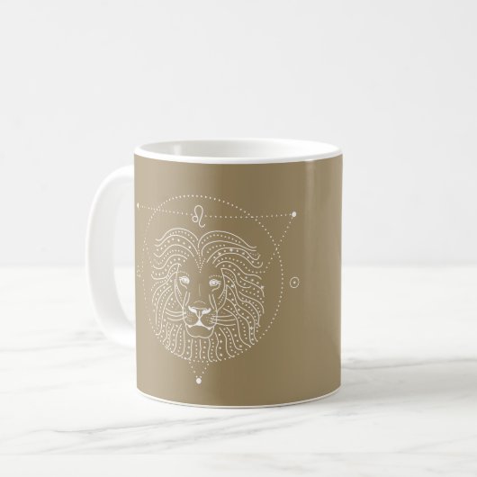 Leo zodiac Horoskop Sternzeichen Kaffeetasse (Vorderseite Links)