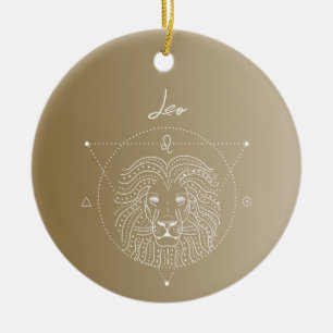 Leo zodiac Horoskop Sternzeichen Keramik Ornament