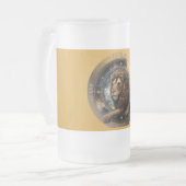 Leo Zodiac individuell anpassbar Mattglas Bierglas (Vorderseite Links)