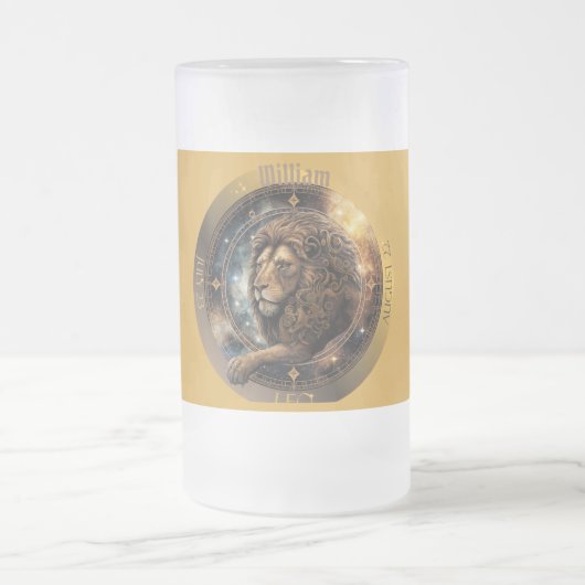 Leo Zodiac individuell anpassbar Mattglas Bierglas (Mittel)