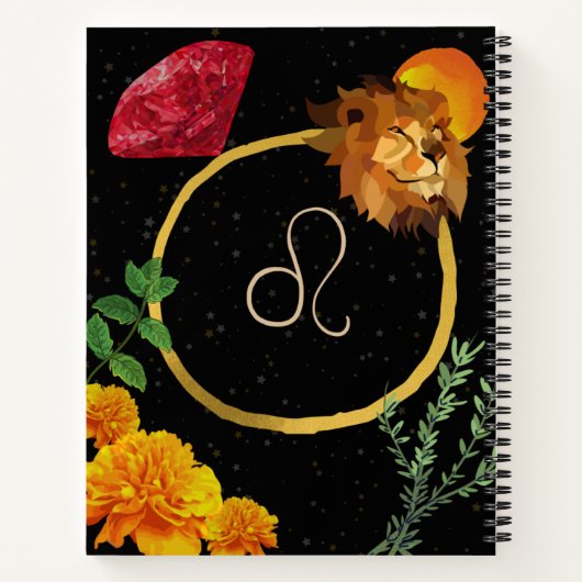 Leo Zodiac Journal Notizblock (Rückseite)