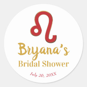 LEO Zodiac Juli August Astrologie Brautparty Runder Aufkleber