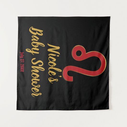 LEO Zodiac Juli August Astrologie Party Hintergrun Wandteppich (Vorderseite (Horizontal))