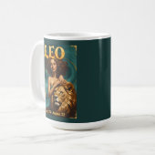 Leo Zodiac Juli August Geburtstagsastrologie Kaffeetasse (Vorderseite Links)