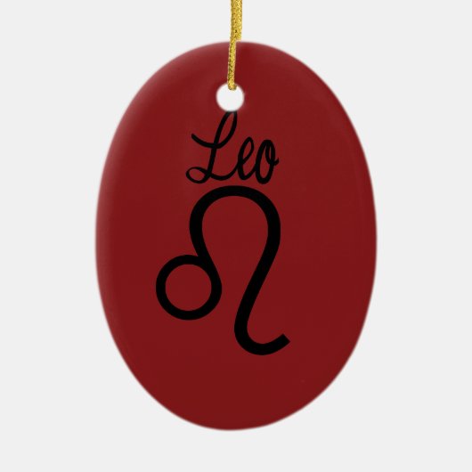 Leo Zodiac Keramikornament (Vorne)