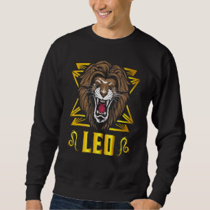Leo Zodiac Lion Design Zodiac Sign Leo Sweatshirt