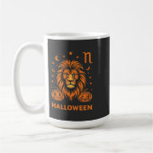 Leo Zodiac Lion Halloween Pumpkins Spooky Kaffeetasse (Links)