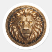 Leo Zodiac Lion  Runder Aufkleber (Vorderseite)