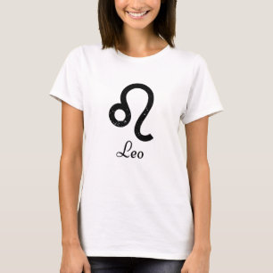 Leo Zodiac Logo Black T-Shirt