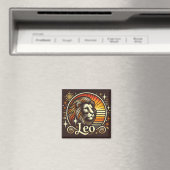 Leo Zodiac Magnet Vintag Design (In Situ (Geschirrspüler))