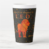Leo zodiac-Merkmale personalisierte Latte-Tasse Milchtasse (Vorderseite)