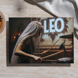 Leo Zodiac Musician Drums Decoupage Seidenpapier