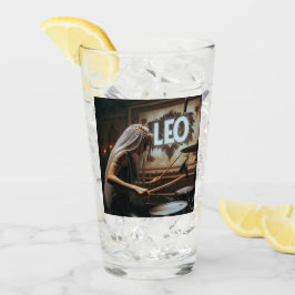 Leo Zodiac Musician Drums Glas