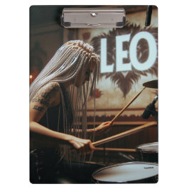 Leo Zodiac Musician Drums Klemmbrett