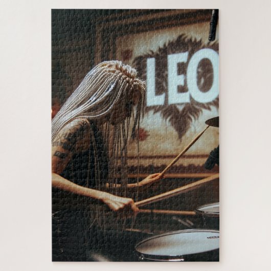 Leo Zodiac Musician Drums Puzzle (Vertikal)
