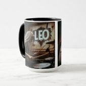 Leo Zodiac Musician Drums Tasse (Vorderseite Links)