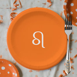 Leo zodiac - Neonorange Pappteller