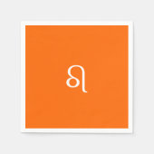 Leo zodiac - Neonorange Serviette (Vorderseite)