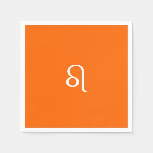 Leo zodiac - Neonorange Serviette (Vorderseite)