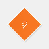 Leo zodiac - Neonorange Serviette (Ecke)
