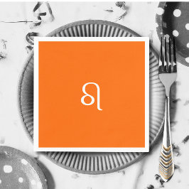 Leo zodiac - Neonorange Serviette