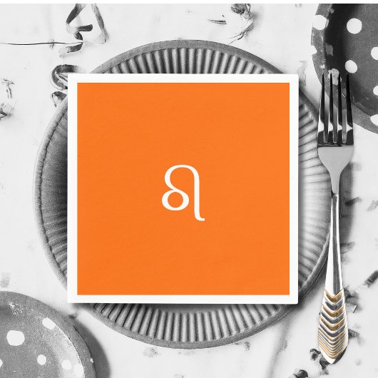 Leo zodiac - Neonorange Serviette