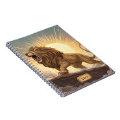 Leo Zodiac Notebook - Roaring Sunlit Lion Notizblock (Rechte Seite)