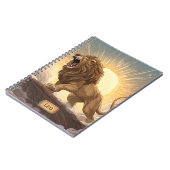Leo Zodiac Notebook - Roaring Sunlit Lion Notizblock (Linke Seite)