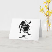 Leo Zodiac notecards Karte (Gelbe Blume)