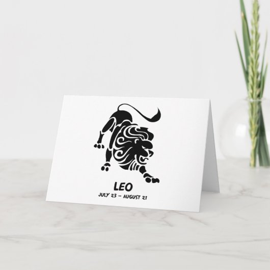 Leo Zodiac notecards Karte (Vorderseite)