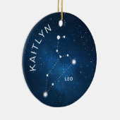Leo Zodiac Ornament Personalisiert Zodiac-Geschenk (Rechts)