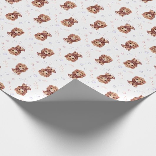 Leo Zodiac Paper Geschenkpapier (Ecke)