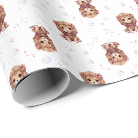 Leo Zodiac Paper Geschenkpapier (Rolleneckpunkt)