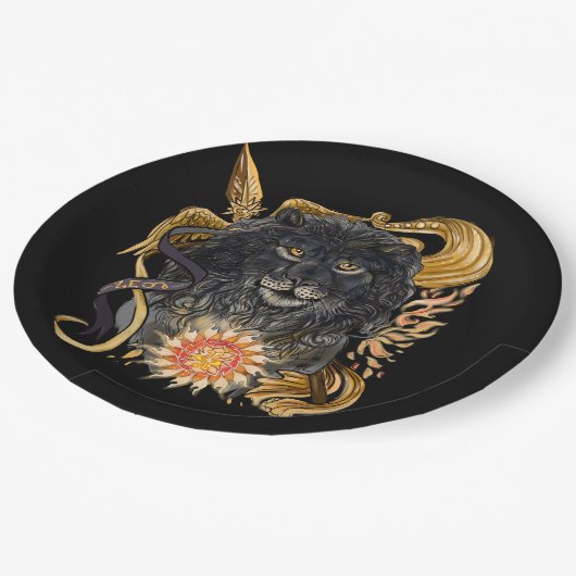 Leo~zodiac Pappteller (Schrägansicht)