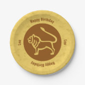 Leo Zodiac Pappteller (Vorderseite)